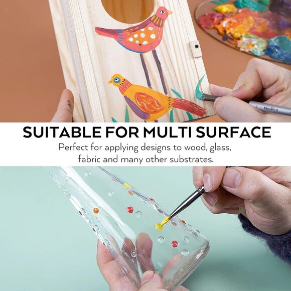 Bulk 18-Color Large Acrylic Paint Set with Bonus Palette Knife & Color Wheel for - Picture 5 of 6